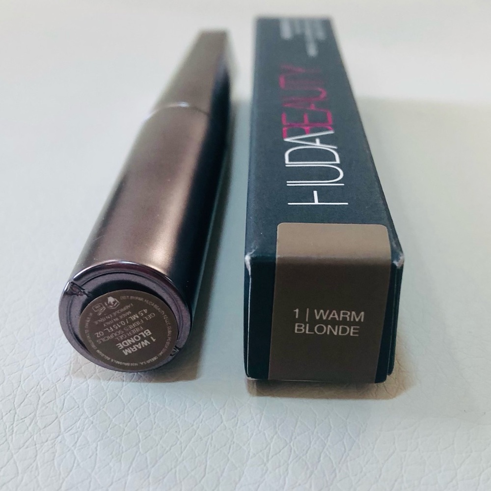 Huda Beauty #BOMBBROWS Full ‘n Fluffy Fiber Gel in Warm Blonde - Picture 5 of 5